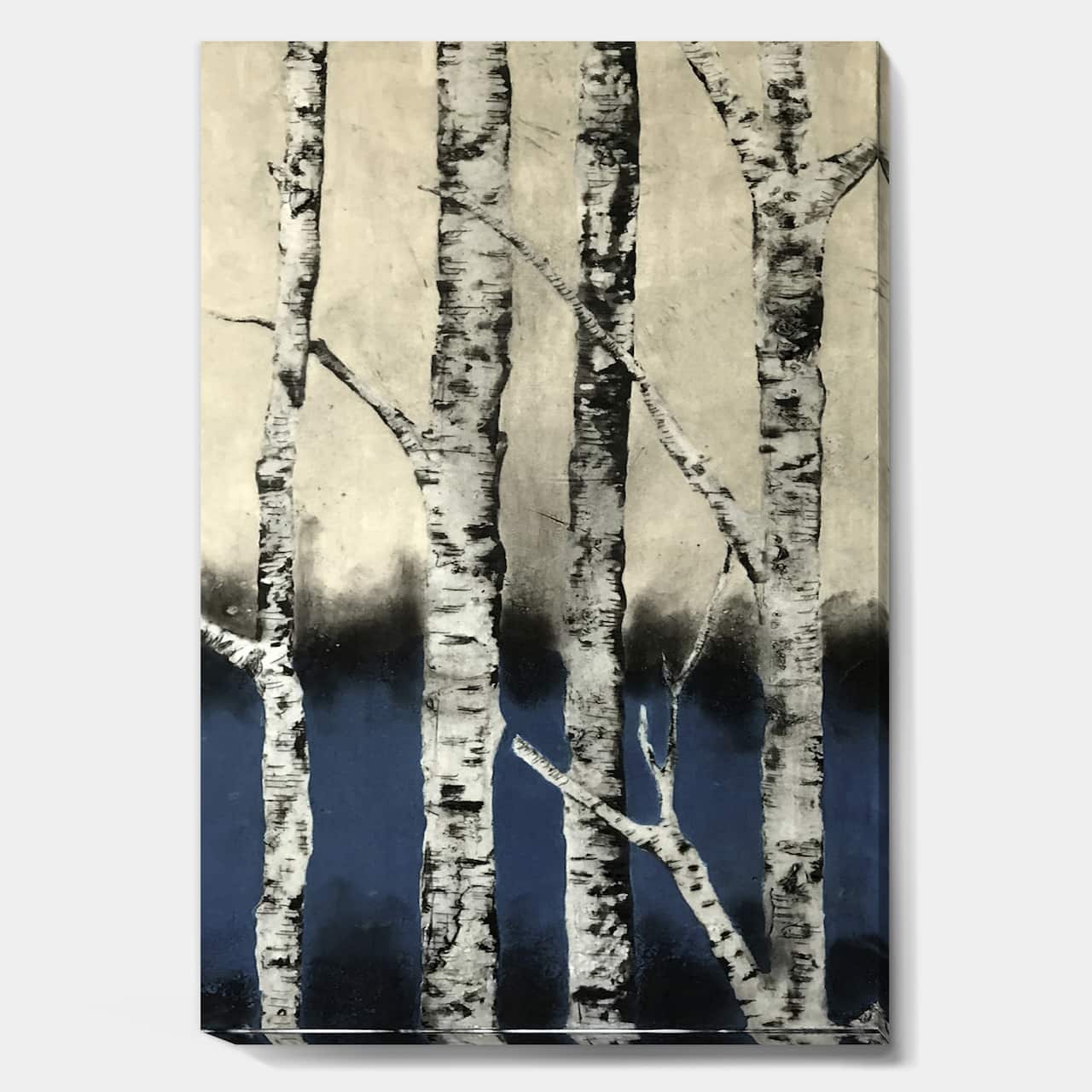 Designart - Winter Birch - Cottage Gallery-wrapped Canvas
